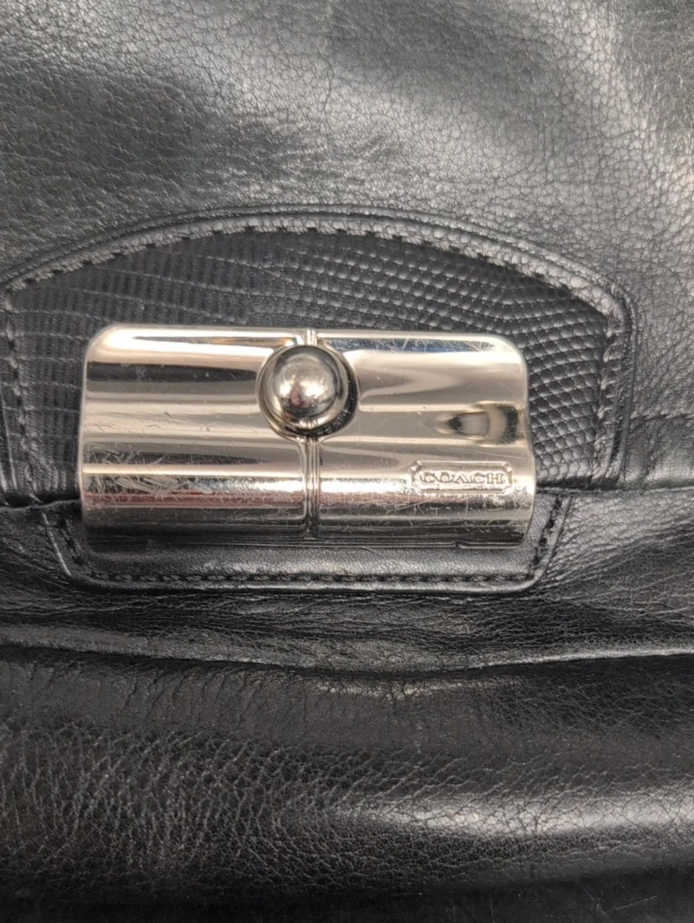 Coach Hobo 19292 Kirstin Black Leather Shoulder Bag With Long Strap